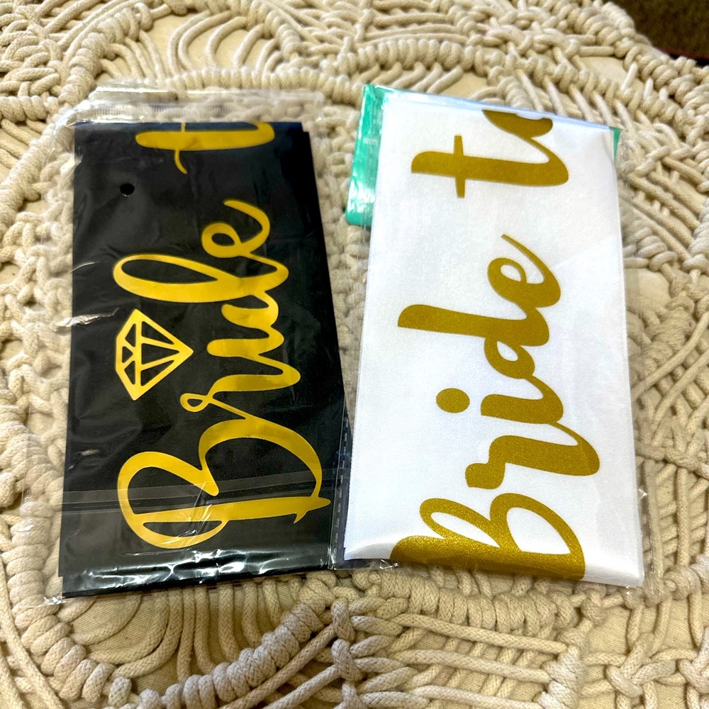 Bride to be sashes